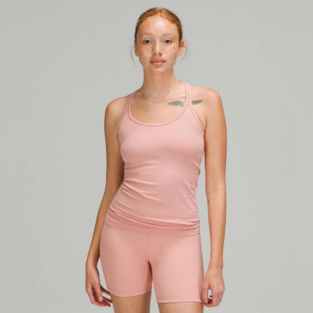Lululemon Ebb To Street Tank *Light Support For B/C Cup in Pink Puff